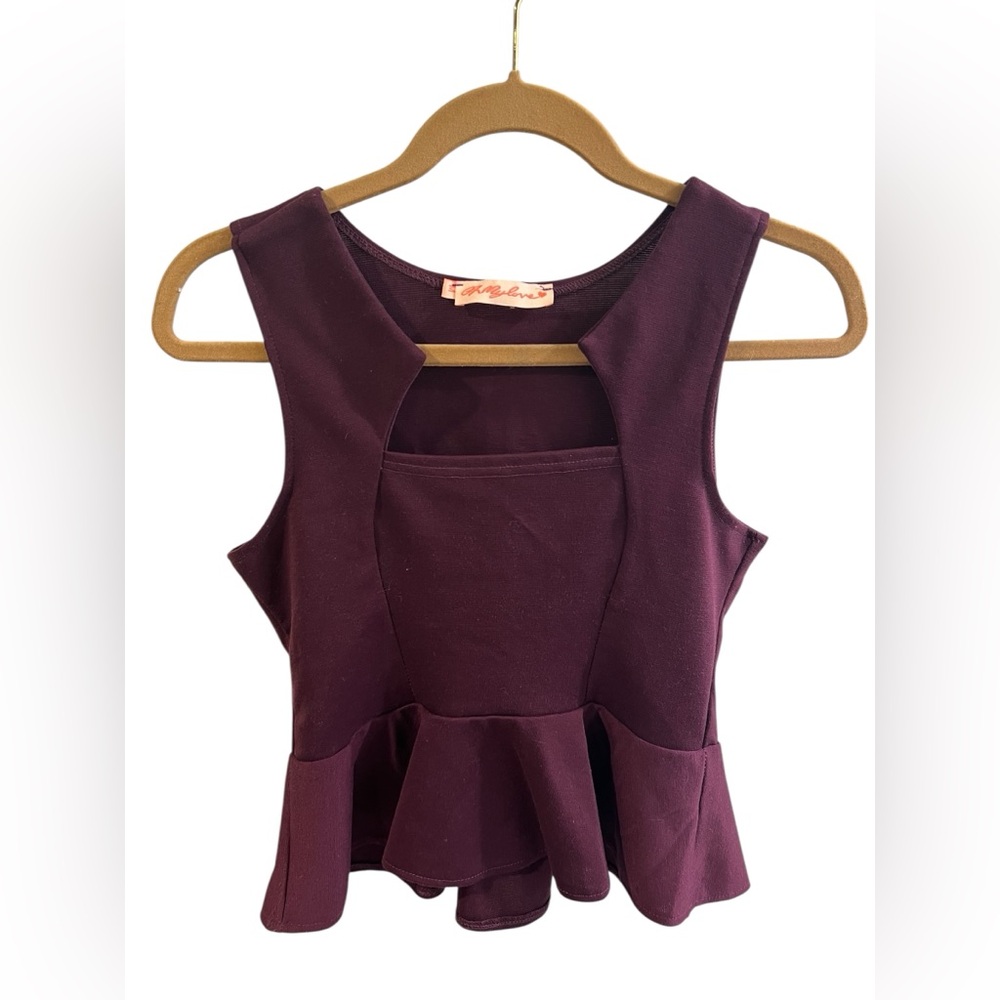 Chic Plum Sleeveless Blouse